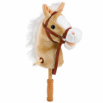 Mamido Kôň na tyči Hobby Horse so zvukmi a kolieskami 100 cm béžový