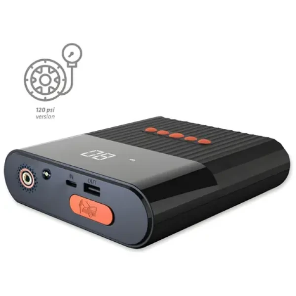 4smarts PitStop+ čierna / Štartovacia powerbanka / 8800 mAh / kompresor / svietidlo / 800A (456312)