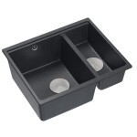 Quadron - Granitový drez Logan 150 Black Metallic Meď HCQL5646U8-C1_U
