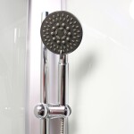 Mereo Sprchový box, štvorcový, 80 cm, satin ALU, sklo Point, zadní steny biele, SMC vanička, bez striešky CK34172KBW