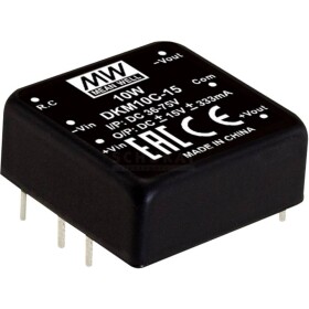 MEAN WELL DKM10C-12 DC / DC menič napätia, modul 416 mA 10 W Počet výstupov: 2 x; DKM10C-12