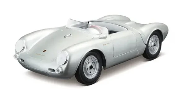 Maisto - PORSCHE 550 A SPYDER, strieborná, 1:18