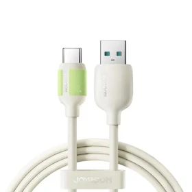 Joyroom S-A53 Nabíjací kábel s fluorescenčným hrotom USB-A (M) - USB-C (M) 3A 1.2m béžová (6956116730482)
