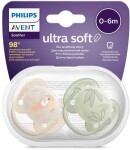 Philips AVENT Cumlík Ultrasoft Premium zvieratko 0-6m chlapec 2 ks