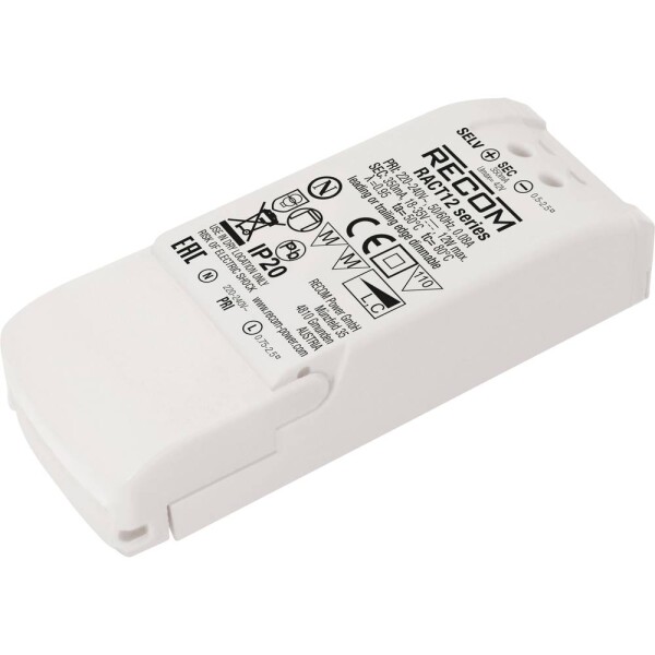 RECOM LED driver 12 W 500 mA 12 - 24 V/DC; RACT12-500