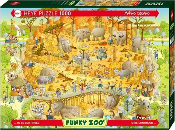 HEYE Puzzle Šialená ZOO: Africká expozícia