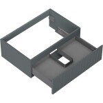 MEXEN/S - Rivel kúpeľňová skrinka pod umývadlo 70, 1 šuplík, reliéf, grafit mat 91A20-07023-1-BF66