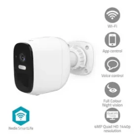 Nedis WIFICBO32WT / Múdra vonkajšia kamera / Wi-Fi / SmartLife / 2560x1440 / IP66 (WIFICBO32WT)