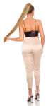 Trendy shimmery cloth pants caramel L/XL