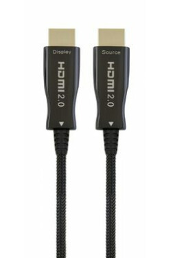 Gembird Active Optical HDMI kábel s Ethernetom 80m / 4K UHD 60Hz / AOC / pozlátené konektory / čierna (CCBP-HDMI-AOC-80M)