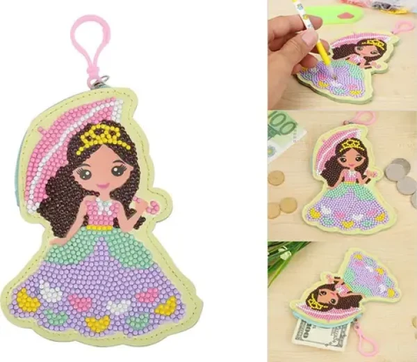 JOKOMISIADA Diamantové maľovanie peňaženka Princezná