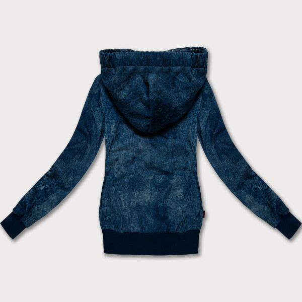 Dámska modrá mikina s asymetrickým zipsom LHD (AMG-61) odstíny modré S (36)