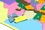 Moyo Montessori Moyo Montessori Puzzle - mapa USA - bez rámu