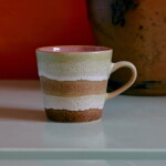 HK living Kameninový hrnek na americano 70's Umber 250 ml