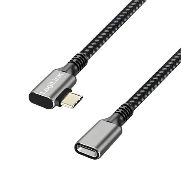 OEM USB-C (M) - USB-C (F) čierna / Predlžovací kábel / USB 3.2 Gen 2 / 10 Gbit/s / PD / 0,5 m (CUA0110)