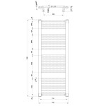 AQUALINE - ORBIT vykurovacie teleso s bočným pripojením 750x1320 biela ILO37T