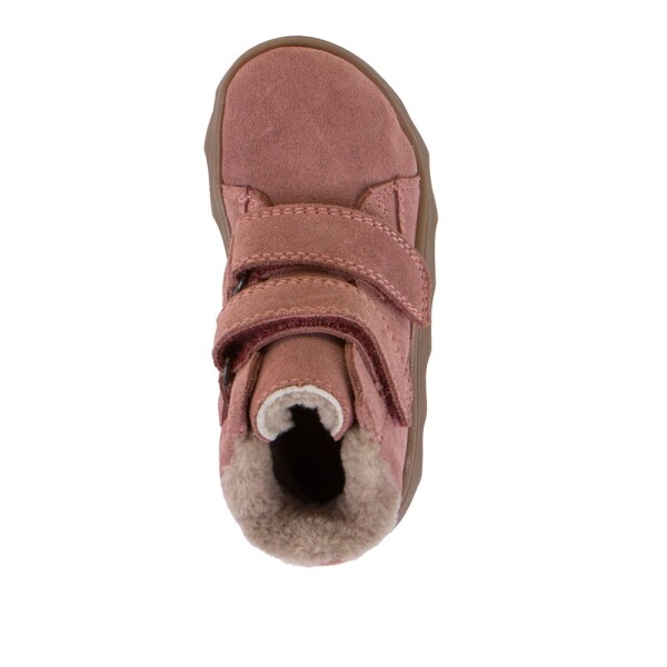 Dievčenské zimné barefoot topánky ZERU TEX FURRY Dark Pink Froddo G2110151-5 - 33