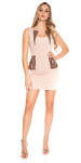 Sexy KouCla minidress with peplum and sequin CORAL 14