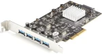 StarTech PCIe karta 4X USB-A čierna / Radič USB / PCIe / USB 3.2 Gen 2 10 Gbps / čipset ASMedia ASM3142 (PEXUSB314A2V2)
