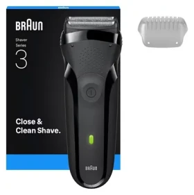 Braun Series 3 300 čierna / Planžetový holiaci strojček / umývateľný / rýchle nabíjanie (8700216735575)