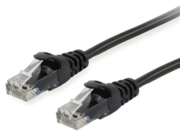 Equip Patch kábel Cat6 U/UTP čierna / Sieťový kábel / RJ-45 / 0,15 m / CCA vodič (625474)