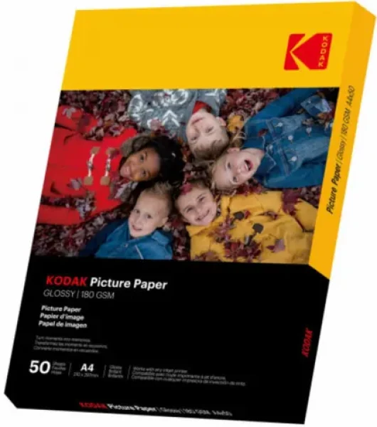KODAK Fotopapier / Vysoko lesklý / A4 / 180g/m2 / 50 listov (KOPPPHA450)