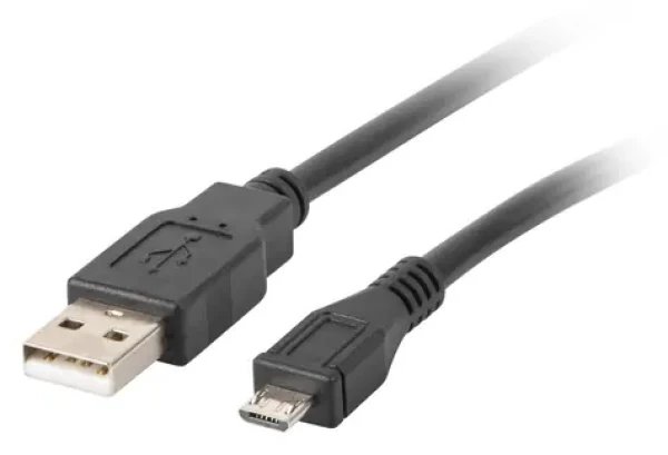 Lanberg Kábel USB-A - Micro-USB čierna / Dátový kábel / USB 2.0 / 1 m (CA-USBM-10CC-0010-BK)
