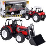 Mamido Veľký červený traktor s pohyblivým ramenom a veľkými kolesami RC0666