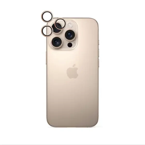 Epico Aluminium Lens Protector ochranná šošovka pre Apple iPhone 16 Pro/16 Pro Max - púštny Titan (91012151700002)