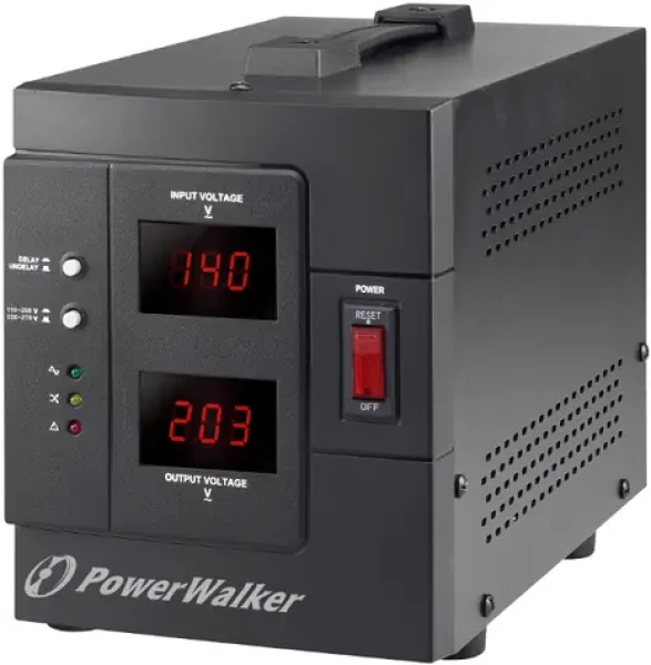PowerWalker AVR 1500-SIV / regulátor napätia / 1500VA / 1200W / 2x Schuko (10120305)