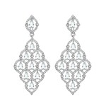 CRYSTalp Blyštivé dlhé náušnice s kryštálmi Virtuosa 42313.R