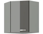 Horná rohová kuchynská skrinka Grey 60/60 cm%