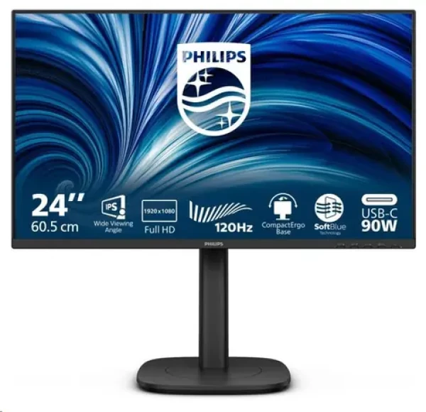 24" Philips 24B2U3301/00 čierna / IPS / 1920 x 1080 / 120Hz / 4ms / 300cd / HDMI / DP / USB-C / REPRO / VESA (24B2U3301/00)