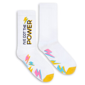 Banana Socks Ponožky Classic I've got the Power White