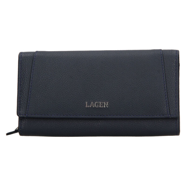 Dámska kožená peňaženka Lagen BLC/5064/621 Navy blue