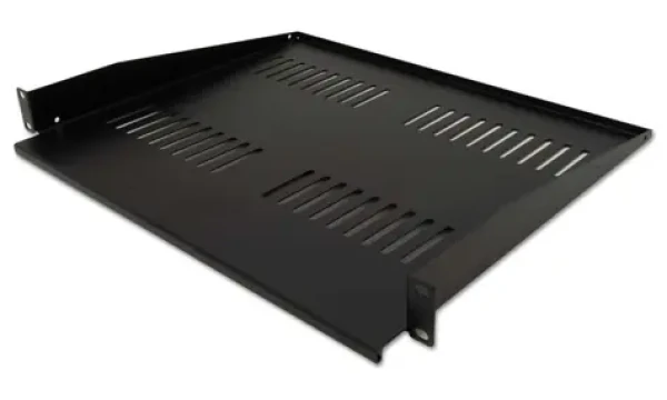 Xtendlan CPOLIC1U40-BP Polica 400mm čierna / univerzal / 1U / 25kg nosnosť / predsunutá (CPOLIC1U40-B-P)