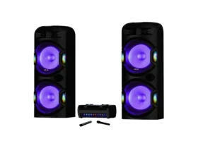 AKAI Y5 čierna / 2x Párty reproduktor / Bluetooth / USB / AUX / 550W (4905192534417)