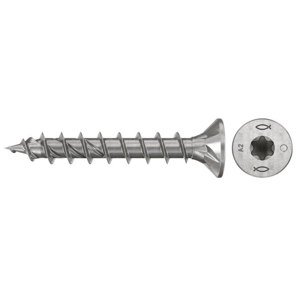 Fischer 574069 skrutky do drevotriesky 5 mm 35 mm TX Nerezová oceľ 200 ks; 574069