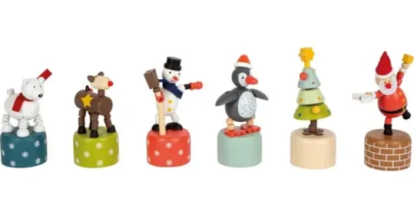 Small Foot Drevená vianočná mačkacia figúrka 1 ks (LE12676-1)