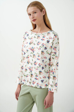 Vamp - Pastelové kvetinové pyžamo 21354 - Vamp green tea L