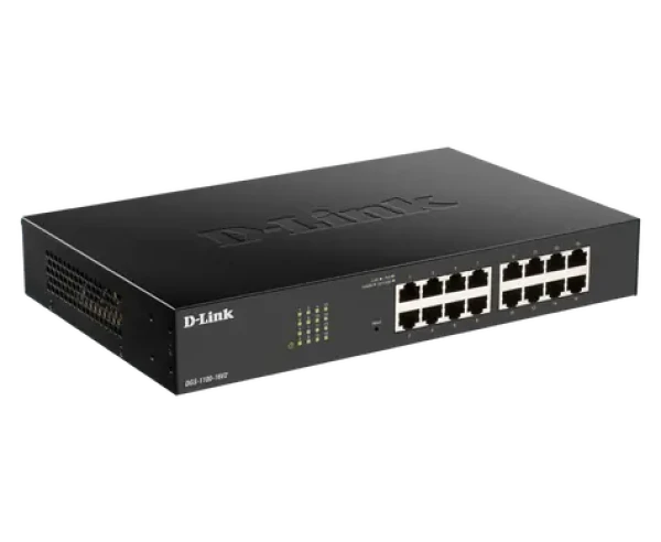 D-Link DGS-1100-16V2 / Switch / 16x Gigabit / SMART Managed / 19" / fanless (DGS-1100-16V2)