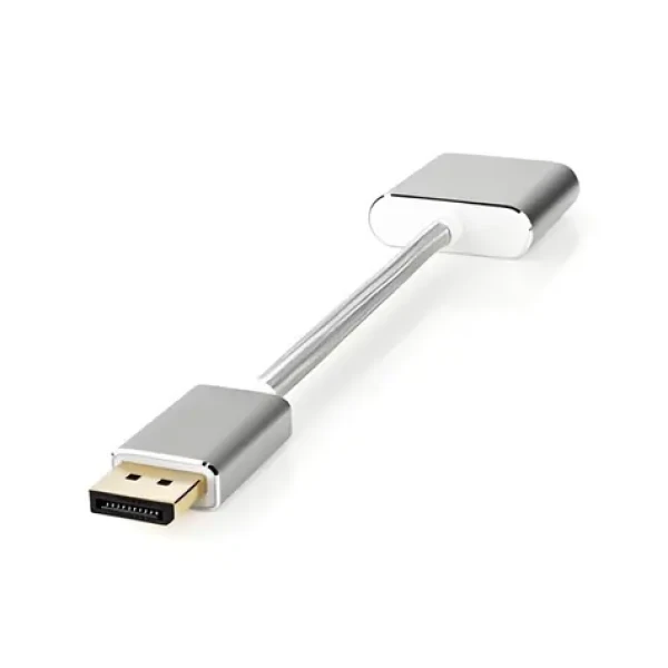 Nedis redukcia DisplayPort - DVI-D 24+1 strieborná / Redukcia / 0,2 m / Pozlátené konektory / 1080p / Opletený (CCTB37250AL02)