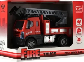 TEDDIES Hasičské auto s rebríkom na spätné natiahnutie /13 cm/ od 3 rokov