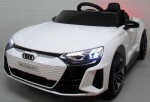 Mamido Elektrické autíčko Audi E-Tron GT v bielej farbe s EVA kolesami a diaľkovým ovládaním