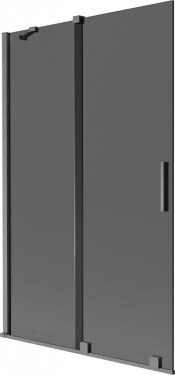 MEXEN/S - Velar dvojkrídlová posuvná vaňová zástena 110 x 150, grafit, grafit kartáčovaná 896-110-000-41-66