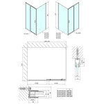 POLYSAN - EASY obdĺžniková sprchová zástena 1300x800 L/P varianta EL1315EL3215