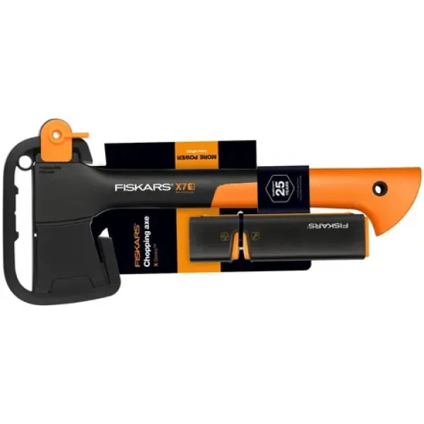 Fiskars 1020183 Set Sekera univerzálna X7 + ostrič Xsharp (1020183)
