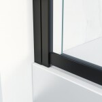 HOPA - Vaňová zástena EASY SLIDE BLACK NEW - Farba rámu - Čierna matná, Rozmer A - 100, Rozmer C - 150, Smer zatvárania - Univerzálne Ľavé / Pravé, Výplň - Číre bezpečnostné sklo - 5 mm BCEASL100BCN
