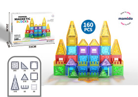 Mamido Mamido Magnetická stavebnica 160 dielov Dúhové XL