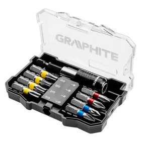 Graphite 56H614 / Sada 10 bitov + magnetický nadstavec 1¦4" / farebné rozlíšenie bitov (56H614)
